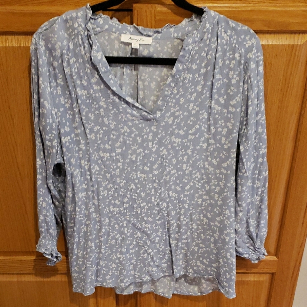 Blue Floral Women's Top